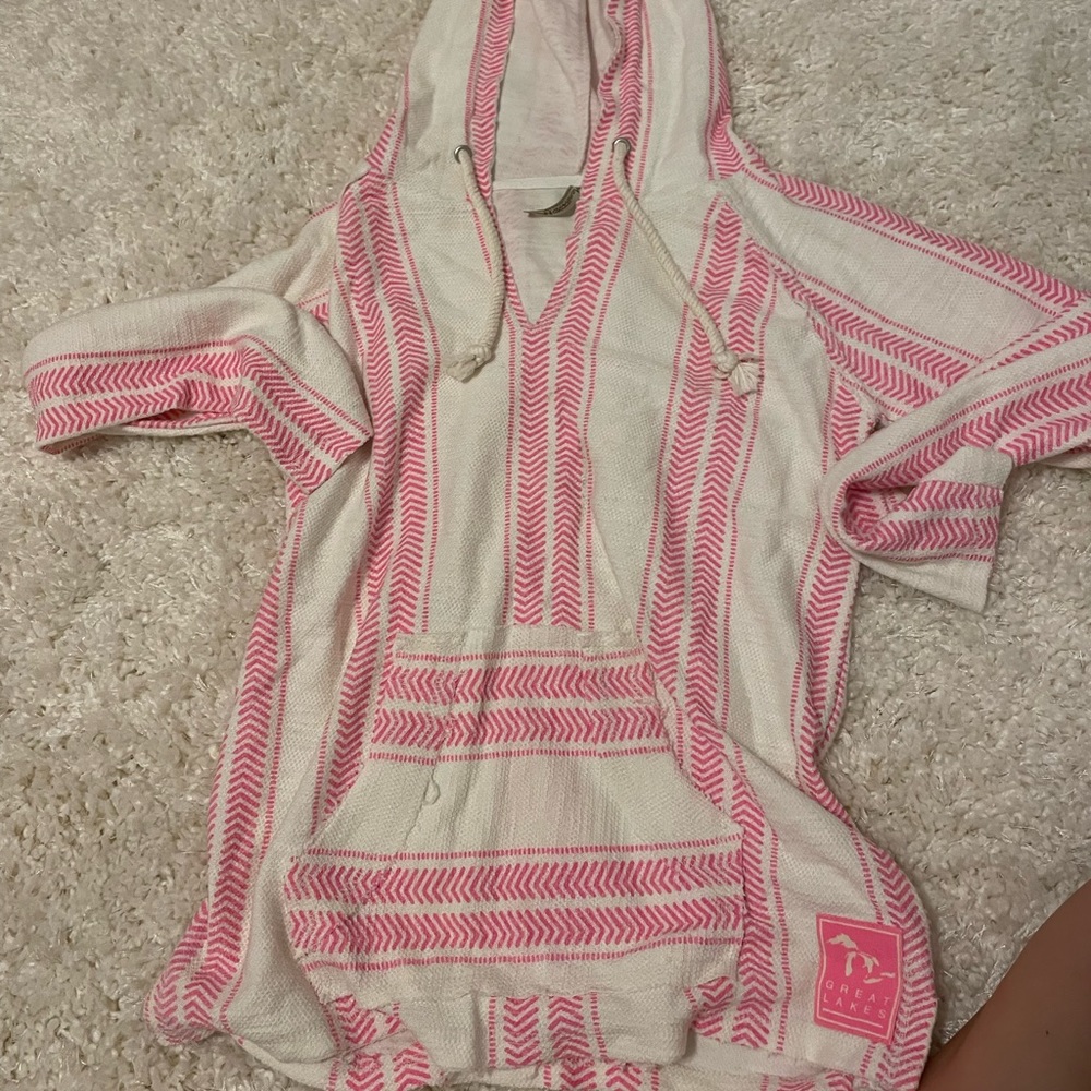 pink swim coverup/hoodie